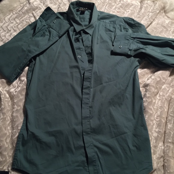 ☘️21Men Teal Button Down☘️ - Picture 3 of 4
